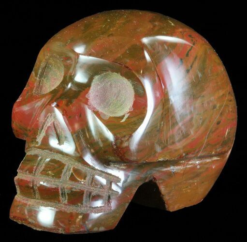 Polished, Red Jasper Skull #62622